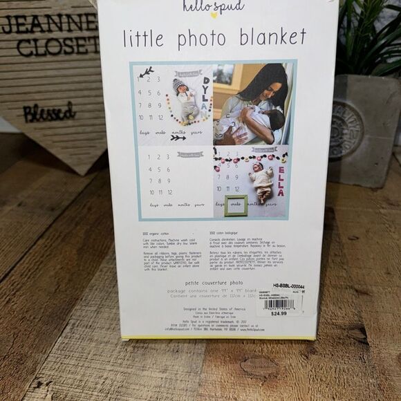 Hello Spud Organic Cotton Little Photo Blanket - Picture 6 of 9